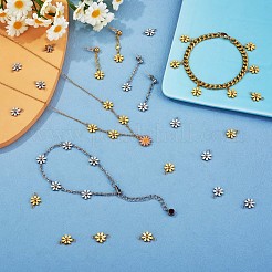 12 pz 430 acciaio inossidabile piccoli pendenti a forma di fiore&nbsp;JX238A