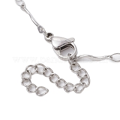 Chaîne à maillons ondulés en acier inoxydable 304 pour fabrication de colliers en macramé&nbsp;NJEW-JN05061-02