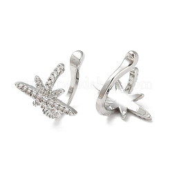 Boucle d'oreille en laiton plaqué en rack&nbsp;EJEW-C086-13P