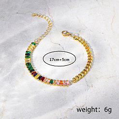 Tennis-Gliederkette aus Messing mit Pavé-Zirkonia&nbsp;GJ2432-1