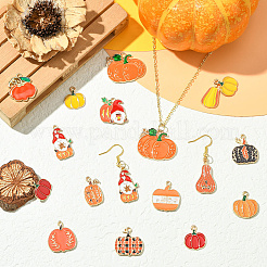 80 Stück 20 Stile Thanksgiving Day Thema Legierung Emaille Anhänger&nbsp;ENAM-SC0006-85