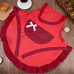 Küchenschürze aus Polyester mit Streifen und Schleife&nbsp;AJEW-BM0001-50