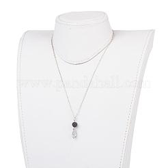 Charms in lega con collane a pendente in zirconi cubici&nbsp;NJEW-JN01978