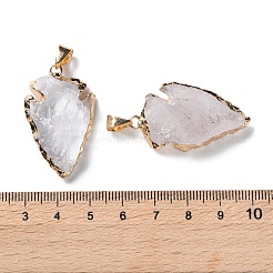 Rohe raue natürliche Quarzkristallanhänger&nbsp;G-T073-23G-03