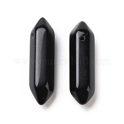 Colgantes puntiagudos de doble terminal de obsidiana natural&nbsp;G-C007-02B-07