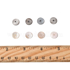 80 Stück 2 Farben gefärbte natürliche Muschelperlen-Abstandshalter&nbsp;SHEL-FS0001-11