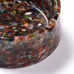 Kunstharz mit Aschenbecher aus Natursteinsplittern&nbsp;DJEW-F015-01B