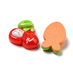 Deko-Cabochons aus undurchsichtigem Harz mit Hasenmotiv&nbsp;RESI-F052-B03