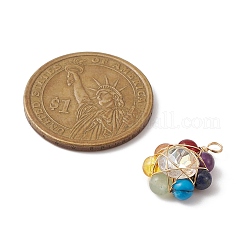 Colgantes de flores con piedras preciosas de 7 chakra&nbsp;PALLOY-JF02159