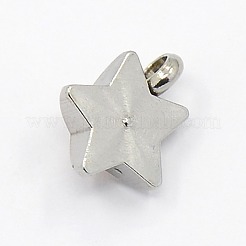201 colgantes de acero inoxidable con forma de estrella y rhinestone&nbsp;RB-M030-01E