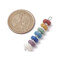 Chakra natürliche Lavagestein gefärbte Perlenanhänger&nbsp;PALLOY-JF02545-04