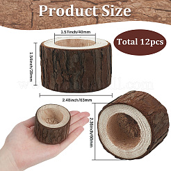 12 portavelas de madera&nbsp;AJEW-SP0006-34B