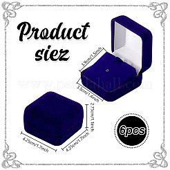Kunststoffabdeckung mit Samtbrosche Verpackungsboxen&nbsp;VBOX-WH0012-08A