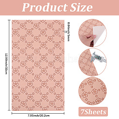7 pieza de láminas de cuero sintético de PVC de 7 colores&nbsp;DIY-CL0002-57