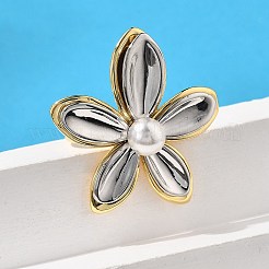Blumen-Fingerringe aus Messing für Damen&nbsp;RJEW-S622-01GP