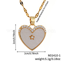 Colliers élégants et à la mode en laiton micro pavé avec zircone cubique transparente et brillante pour un usage quotidien&nbsp;HK4555-1