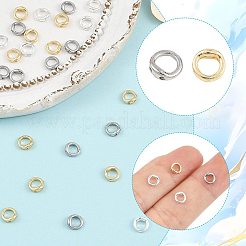 18 pieza de conectores de dijes de anillo de latón&nbsp;KK-FS0002-16S