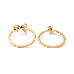 2 stücke 2 stil klare zirkonia paar ringe set&nbsp;RJEW-D120-23G