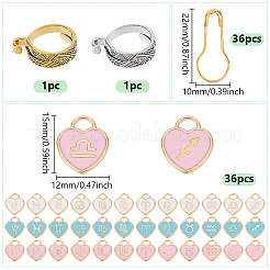 Herz mit zwölf Sternbildern DIY Maschenmarkierer-Sets&nbsp;DIY-ME0001-02