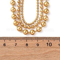 Collane a catena a palline in acciaio inossidabile 304 a 3 strato per donna&nbsp;NJEW-M107-04G