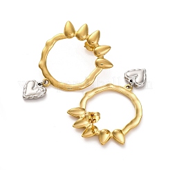 Orecchini pendenti in acciaio inossidabile 304&nbsp;EJEW-K296-02GP-07