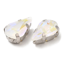 Moka fluorescent(mi) larme coudre sur strass&nbsp;GGLA-M006-01A-P06