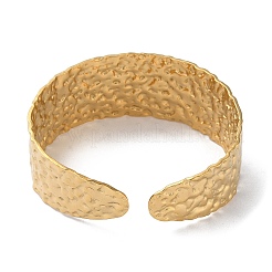 Braccialetti a polsino martellati in acciaio inossidabile 304 per donna&nbsp;BJEW-Q770-03G