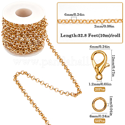 DIY-Kits zur Herstellung von Halsketten/Armbändern aus Aluminium-Roloketten&nbsp;DIY-SP0001-88