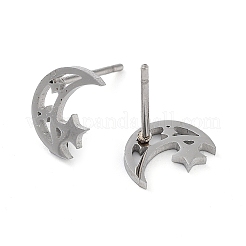 Anlaufgeschützte Ohrstecker aus 304 Edelstahl&nbsp;EJEW-M242-01B-P