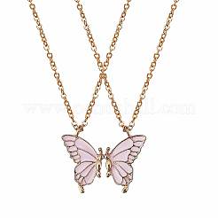 2 collier pendentif papillon assorti en fer pour les amies mère-fille&nbsp;JN1034A-1