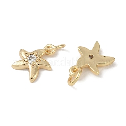 Pendenti in zirconi cubici trasparenti in micro pavè di ottone&nbsp;KK-S367-15A