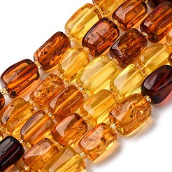 Brins de perles d'ambre naturel de couleur dégradée&nbsp;G-F803-D01-03