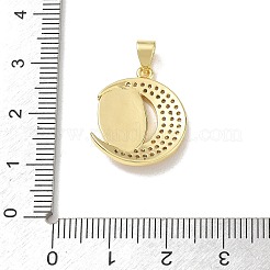 Religiöse Messinganhänger mit Mikropavé-Fassung aus klaren Zirkonia&nbsp;KK-A303-08G-01