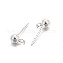 Accessoires de clou d'oreille en 925 argent sterling&nbsp;STER-K167-042C-S