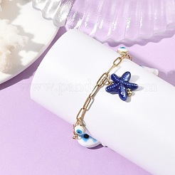 304 Edelstahl-Büroklammerkettenarmbänder für Frauen&nbsp;BJEW-JB14198-02