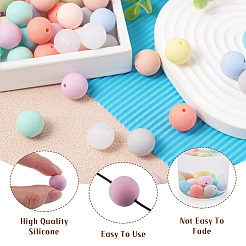 120 pz 12 colori perline in silicone&nbsp;SIL-TA0001-15