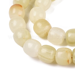 Gefärbt natürlichen weißen Jade Perlen Stränge&nbsp;G-T138-210B