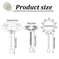 6 Stück 3 Stile Fußkettchen-Set aus durchsichtigem Harz und ABS-Kunststoff mit Blumen und Seesternen&nbsp;AJEW-AN0001-02