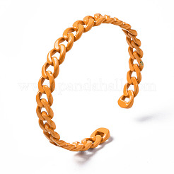Bracelets manchette en laiton peints à la bombe&nbsp;BJEW-Q700-001G