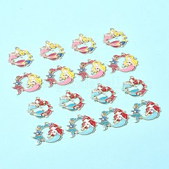 16 Stück 4 Arten Legierung Emaille Anhänger&nbsp;ENAM-FS0002-24