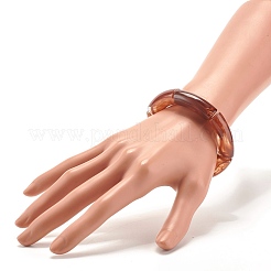 Bracciale elasticizzato con perline in tubo acrilico trasparente per ragazze&nbsp;BJEW-JB07311