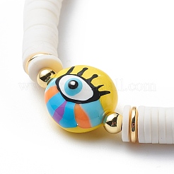 Handgefertigtes Polymer Clay Disc Surfer Stretch-Armband&nbsp;BJEW-JB08825