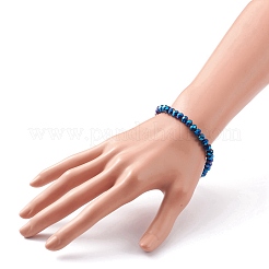 Bracelets extensibles avec perles en verre électrolytique&nbsp;BJEW-JB05794