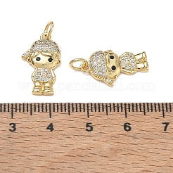 Pendenti in zirconi neri con micro pavè di ottone&nbsp;CU-CBA9AFC-01G-23