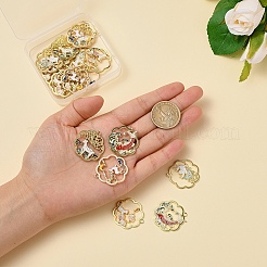 Pendenti placcati oro della lega dello smalto&nbsp;ENAM-CJ0001-62