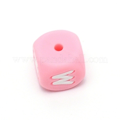 Perline dell'alfabeto in silicone per la realizzazione di braccialetti o collane&nbsp;SIL-TAC001-01B-M