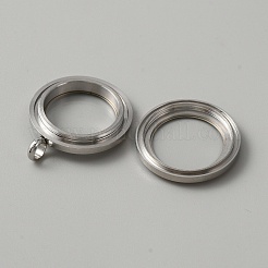 Medaillonanhänger aus Edelstahl 304&nbsp;STAS-WH0027-49B