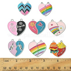 8 set di 8 pendenti divisi in lega smaltata a tema amicizia&nbsp;FIND-FS0002-31