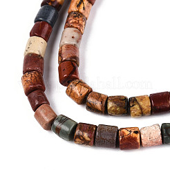 Jaspe polychrome naturel/pierre de Picasso/brins de perles de jaspe de Picasso&nbsp;G-T141-87B