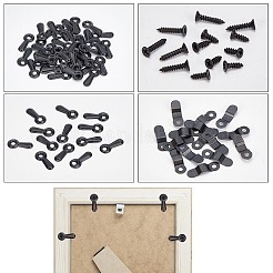 120Sets 3 Stil Eisen Bilderrahmen Drehknopf&nbsp;AJEW-GF0004-47